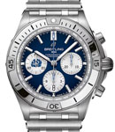 Chronomat B01 42mm Six Nation Scotland in Steel on Steel Bracelet with Blue Dial