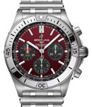 Chronomat B01 42mm Six Nation Wales in Steel on Steel Bracelet with Burgundy Dial