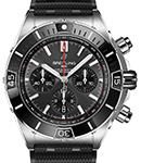 Super Chronomat B01 44mm in Steel on Black Rubber Strap with Grey Dial