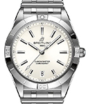 Chronomat Automatic 36mm in Steel on Steel Bracelet with White Dial