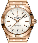 Chronomat Automatic 36mm in Rose Gold on Rose Gold Bracelet with White Dial