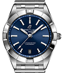 Chronomat 32mm in Steel on Steel Bracelet with Blue Dial