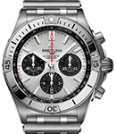 Chronomat B01 42mm  in Steel on Steel Bracelet with Silver Dial