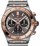 Chronomat B01 42mm  in Steel with Rose Gold Bezel on Steel and Rose Gold Bracelet with Grey Dial