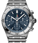 Chronomat B01 42mm Frecce Tricolori in Steel on Steel Bracelet with Blue Dial