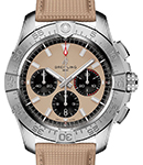 Avenger B01 Chronograph 44mm in Steel on Sand Calfskin Leather Strap with Sand  Dial