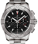 Avenger B01 Chronograph 44mm in Steel on Steel Bracelet with Black Dial