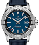 Avenger Automatic 42mm in Steel on Blue Calfskin Leather Strap with Blue Dial