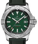 Avenger Automatic 42mm in Steel on Green Calfskin Leather Strap with Green Dial
