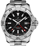 Avenger Automatic GMT 44mm in Steel on Steel Bracelet with Black Dial