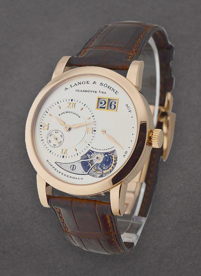 A. Lange & Sohne Lange 1 Tourbillon Mens Mechanical in Rose Gold