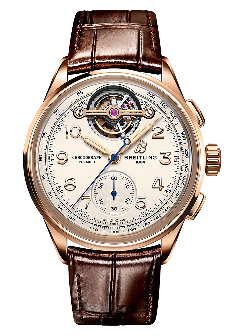 Breitling Premier B21 Chronograph Tourbillon 42mm Leon Breiting in Rose Gold