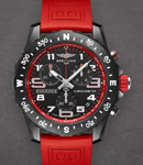 Endurance Pro in Breittlight on Red Rubber Strap with Black Dial