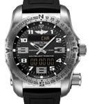 Professional Emergency in Titanium On Black Rubber Strap with Black Dial