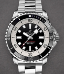 SuperOcean Automatic 44mm in Steel with Black Ceramic Bezel on Steel Bracelet with Black Dial