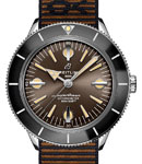 SuperOcean Heritage '57 Outerknown in Steel with Black Bezel on Black & Brwon Nato Strap with Bronze Dial