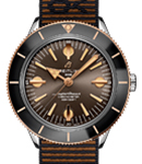 SuperOcean Heritage '57 Outerknown in Steel with Rose Gold Black Bezel on Black & Brwon Nato Strap with Bronze Dial - Limited Eition