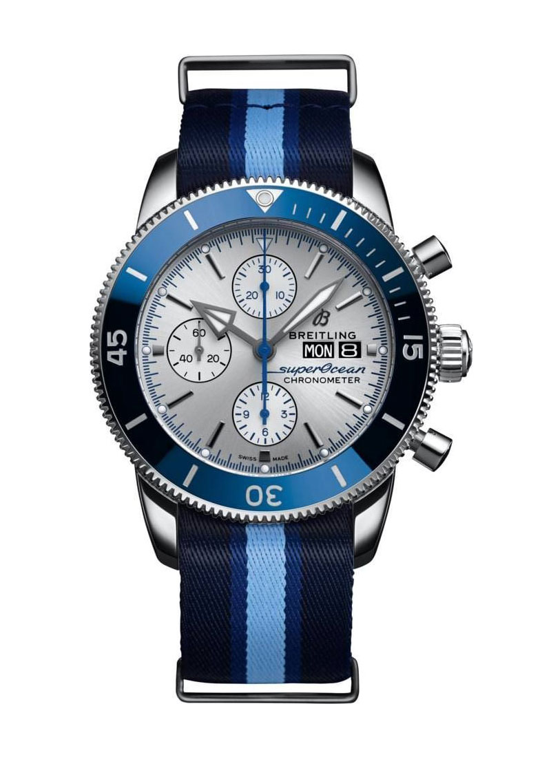 Breitling SuperOcean Heritage Chronograph 44mm in Steel with Blue Bezel