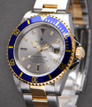 Submariner 2-Tone with Steel Serti Dial Case Has Holes - No Gold through Buckle