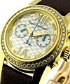 Lady's Collection - Diamond Bezel and Dial  Yellow Gold on Strap