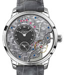 PanoInverse 42mm in Platinum on Grey Crocodile Leather Strap with Grey Dial - Limited to 50 pieces