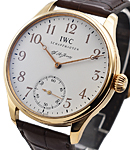 Portuguese F.A. Jones in Rose Gold - Limited Edition - Only 1000 pcs made on Brown Alligator Leather Strap with White Dial