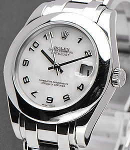Masterpiece Midsize White Gold on Bracelet with MOP Dial