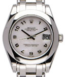 Masterpiece Midsize White Gold on Bracelet with MOP Dial