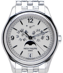 5146 Annual Calendar in Moon with White Gold on Bracelet with Cream Dial