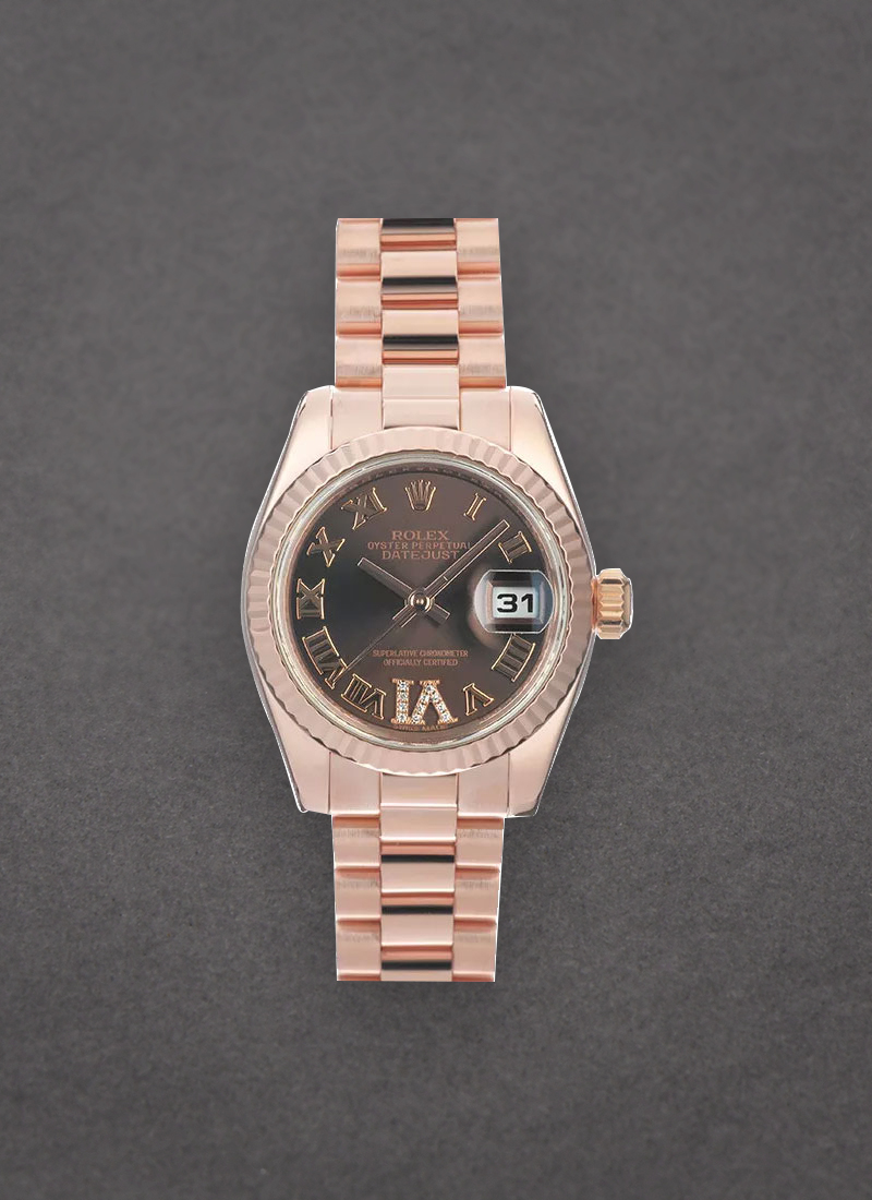 Rolex Unworn President 26mm in Rose Gold with Fluted Bezel