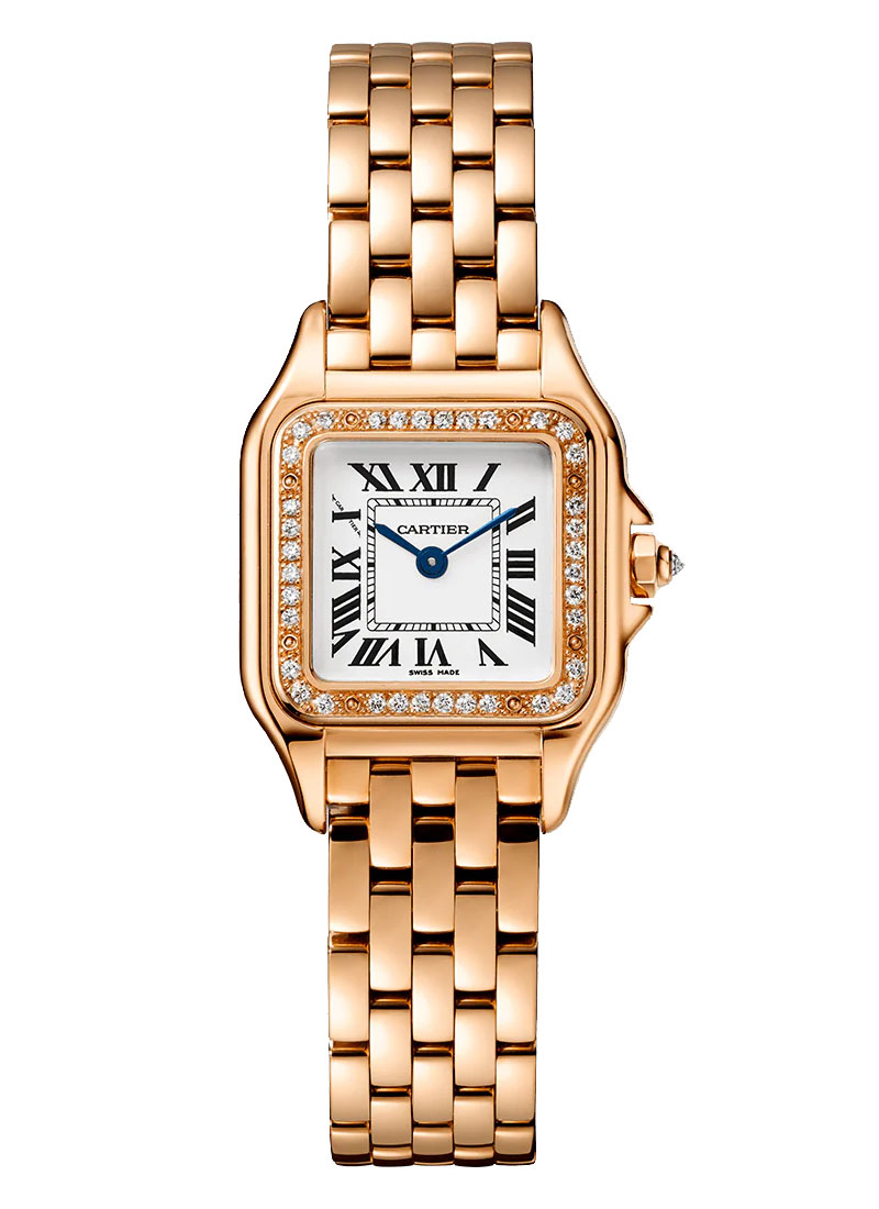 Cartier Panther De Small Size in Rose Gold with Diamond Bezel