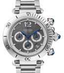 Pasha chronograph 41mm in Steel on Steel Bracelet with Grey Dial