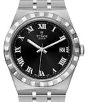 Royal Watch Automatic 38mm in Steel on Steel Bracelet with Black Roman Dial