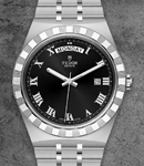 Royal Watch 41mm in Steel on Steel Bracelet with Black Roman Dial
