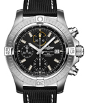 Avenger II Chronograph in Steel on Black Fabric Strap with Black Dial