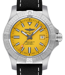 Avenger Automatic 45 in Steel on Black Fabric Strap with Yellow Dial