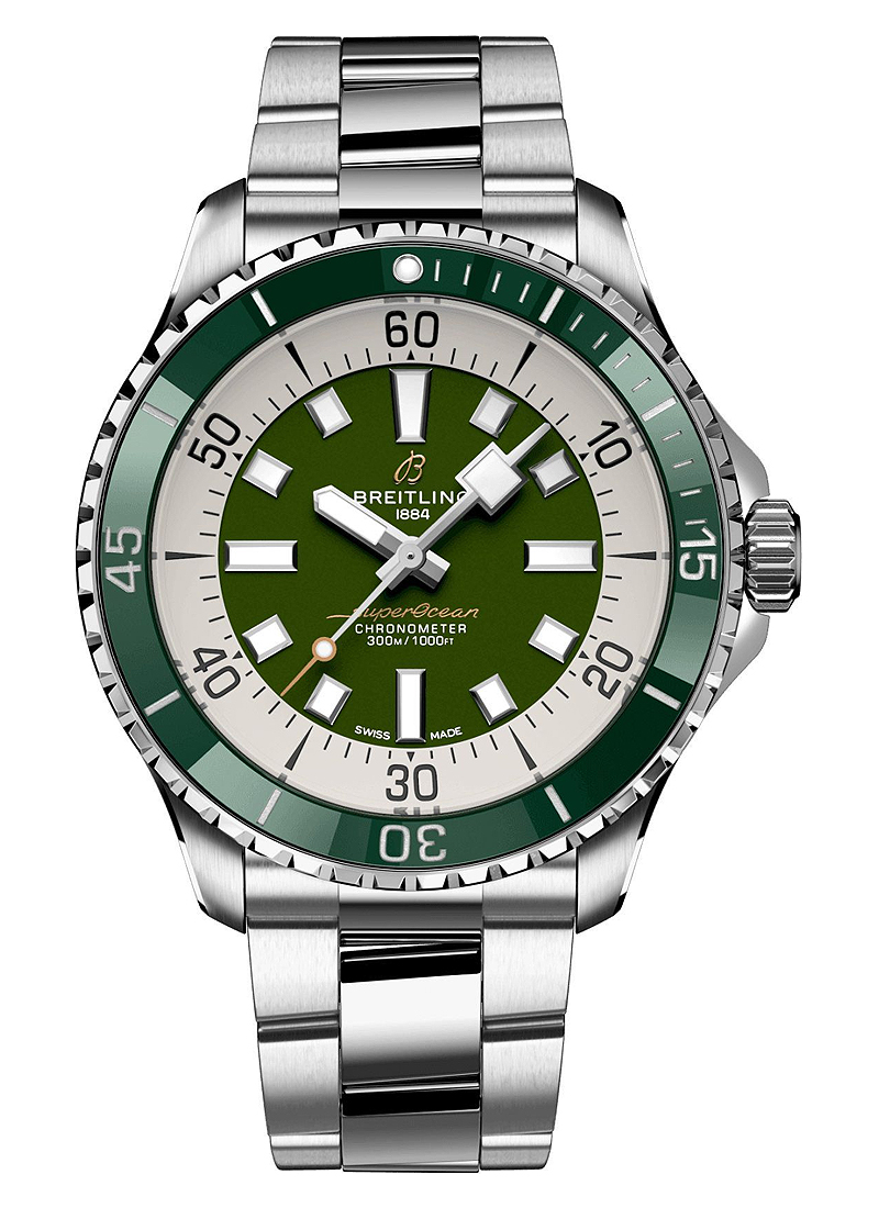 Breitling Superocean Automatic 44mm in Steel with Green Bezel