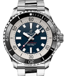 Superocean Automatic 44mm in Steel with Black Bezel on Steel Bracelet with Blue Dial