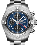 Avenger Chronogragh GMT 45mm in Steel on Steel Bracelet with Blue Dial