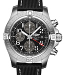 Avenger Chronogragh GMT 45mm in Steel on Black Fabric Strap with Black Dial