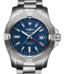 Avenger GMT 45mm in Steel on Steel Bracelet with Blue Dial