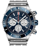 Super Chronomat B01 44mm in Steel with Blue Bezel on Steel Bracelet with Blue Dial