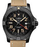 Avenger Automatic 45 GMT in DLC Coated Titanium on Beige Fabric Strap with Black Dial