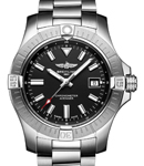 Avenger Automatic 43 in Steel on Steel Bracelet with Black Dial