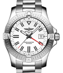 Avenger Automatic GMT 43 in Steel on Steel Bracelet with White Dial