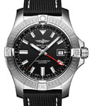 Avenger Automatic GMT 43 in Steel on Black Fabric Strap with Black Dial