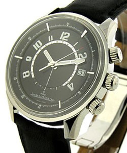 Aston Martin Memovox Special Edition in Steel on Black Calfskin Leather Strap with Black Dial