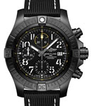 Avenger Chronograph 45mm Night Mission in DLC Coated Titanium on Black Fabric Strap with Black Dial