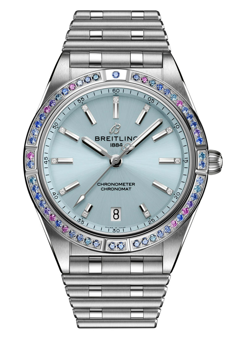 Breitling Chronomat Automatic 36mm South Sea in Steel with White Gold Sapphire Bezel