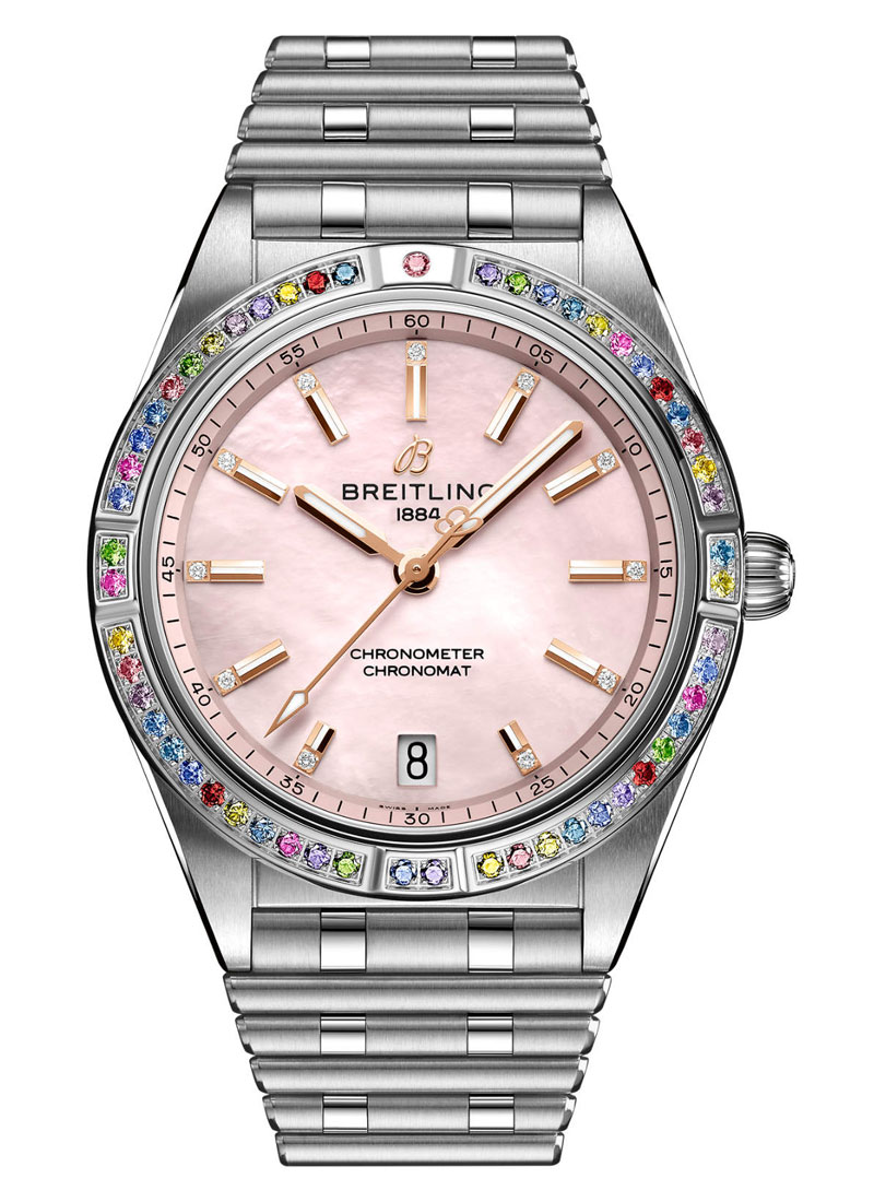 Breitling Chronomat Automatic 36mm South Sea in Steel with White Gold Sapphire Bezel